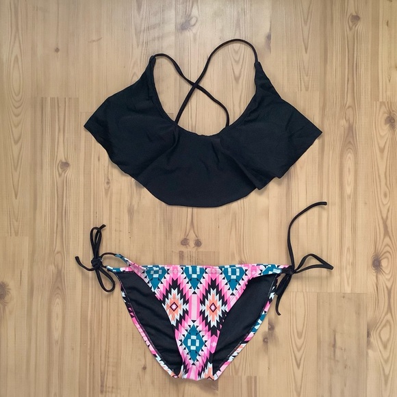 Xhilaration Other - bikini, black, multicolor, large, boho, Navajo